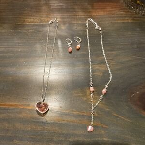 Pink Heart Jewelry Set